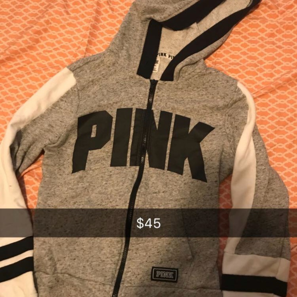 Black and gray vs pink hoodie